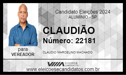 Candidato CLAUDIÃO 2024 - ALUMÍNIO - Eleições