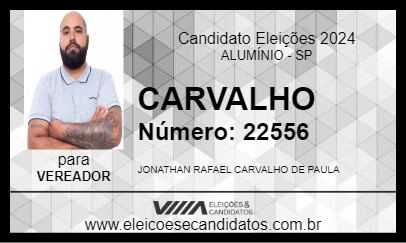 Candidato CARVALHO 2024 - ALUMÍNIO - Eleições