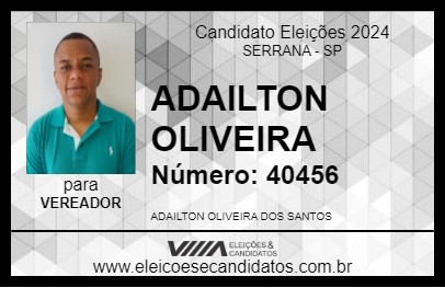 Candidato ADAILTON OLIVEIRA 2024 - SERRANA - Eleições