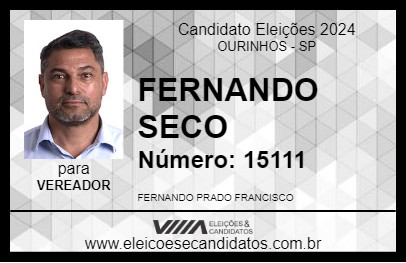 Candidato FERNANDO SECO 2024 - OURINHOS - Eleições