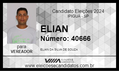 Candidato ELIAN 2024 - IPIGUÁ - Eleições