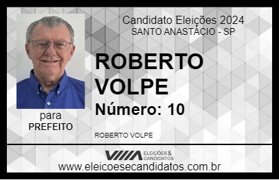 Candidato ROBERTO VOLPE 2024 - SANTO ANASTÁCIO - Eleições