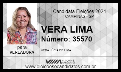 Candidato VERA LIMA 2024 - CAMPINAS - Eleições