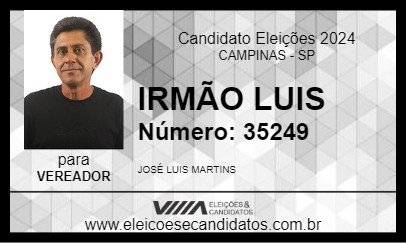 Candidato IRMÃO LUIS 2024 - CAMPINAS - Eleições