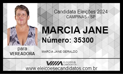 Candidato MARCIA JANE 2024 - CAMPINAS - Eleições