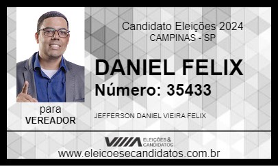 Candidato DANIEL FELIX 2024 - CAMPINAS - Eleições