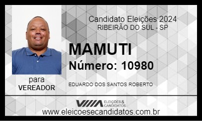 Candidato MAMUTI 2024 - RIBEIRÃO DO SUL - Eleições