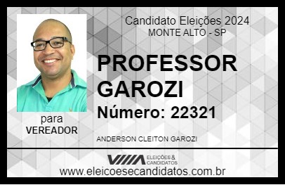 Candidato PROFESSOR GAROZI 2024 - MONTE ALTO - Eleições