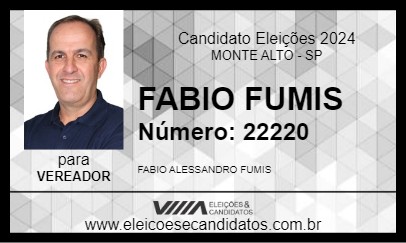 Candidato FABIO FUMIS 2024 - MONTE ALTO - Eleições