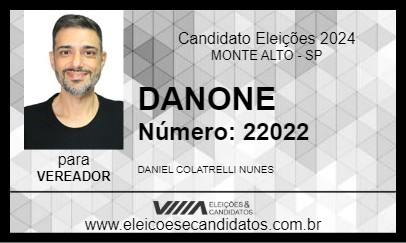 Candidato DANONE 2024 - MONTE ALTO - Eleições