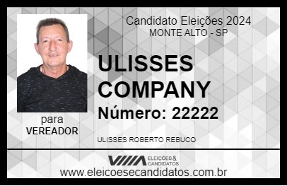 Candidato ULISSES COMPANY 2024 - MONTE ALTO - Eleições