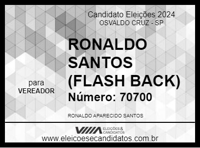 Candidato RONALDO SANTOS (FLASH BACK) 2024 - OSVALDO CRUZ - Eleições