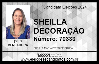 Candidato SHEILLA DECORAÇÃO 2024 - OSVALDO CRUZ - Eleições