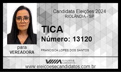 Candidato TICA 2024 - RIOLÂNDIA - Eleições