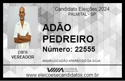 Candidato ADÃO PEDREIRO 2024 - PALMITAL - Eleições