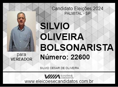 Candidato SILVIO OLIVEIRA BOLSONARISTA 2024 - PALMITAL - Eleições