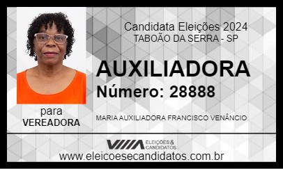 Candidato AUXILIADORA 2024 - TABOÃO DA SERRA - Eleições