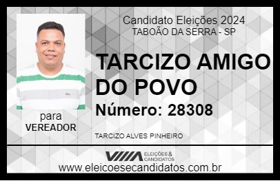 Candidato TARCIZO AMIGO DO POVO 2024 - TABOÃO DA SERRA - Eleições