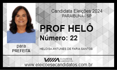 Candidato PROF HELÔ 2024 - PARAIBUNA - Eleições