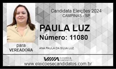 Candidato PAULA LUZ 2024 - CAMPINAS - Eleições