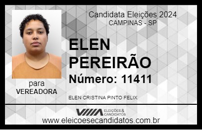 Candidato ELEN PEREIRÃO 2024 - CAMPINAS - Eleições