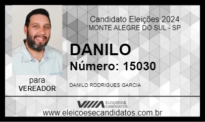 Candidato DANILO 2024 - MONTE ALEGRE DO SUL - Eleições