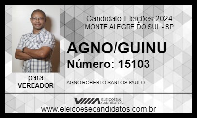 Candidato AGNO/GUINU 2024 - MONTE ALEGRE DO SUL - Eleições