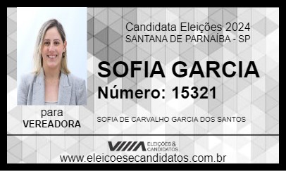 Candidato SOFIA GARCIA 2024 - SANTANA DE PARNAÍBA - Eleições