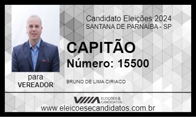 Candidato CAPITÃO 2024 - SANTANA DE PARNAÍBA - Eleições