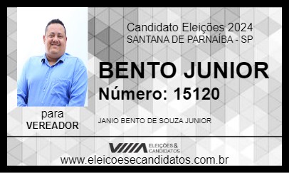 Candidato BENTO JUNIOR 2024 - SANTANA DE PARNAÍBA - Eleições