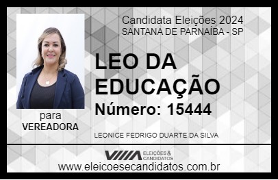 Candidato LEO DA EDUCAÇÃO 2024 - SANTANA DE PARNAÍBA - Eleições