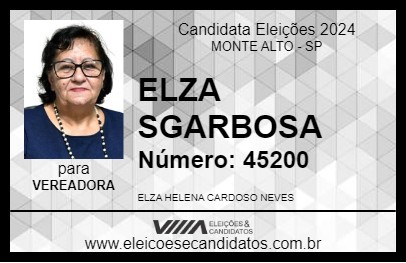 Candidato ELZA SGARBOSA 2024 - MONTE ALTO - Eleições