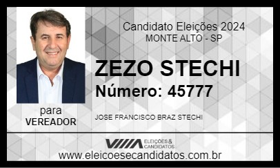 Candidato ZEZO STECHI 2024 - MONTE ALTO - Eleições