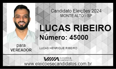 Candidato LUCAS RIBEIRO 2024 - MONTE ALTO - Eleições