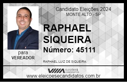 Candidato RAPHAEL SIQUEIRA 2024 - MONTE ALTO - Eleições