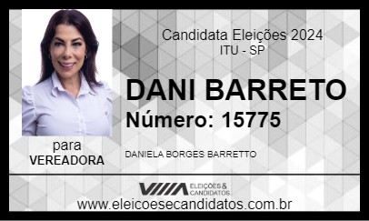 Candidato DANI BARRETO 2024 - ITU - Eleições