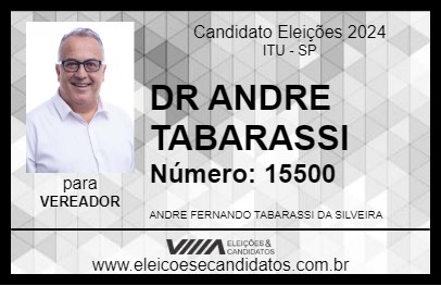 Candidato DR ANDRE TABARASSI 2024 - ITU - Eleições