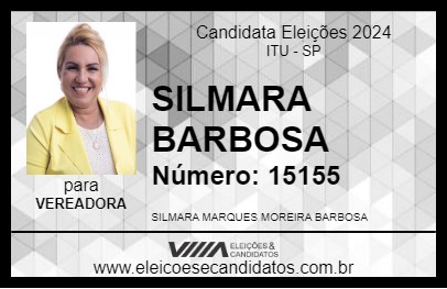 Candidato SILMARA BARBOSA 2024 - ITU - Eleições