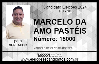 Candidato MARCELO DA AMO PASTÉIS 2024 - ITU - Eleições