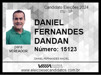 Candidato DANIEL FERNANDES DANDAN 2024 - ITU - Eleições