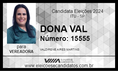 Candidato DONA VAL 2024 - ITU - Eleições