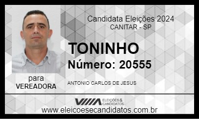 Candidato TONINHO 2024 - CANITAR - Eleições