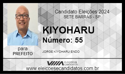 Candidato KIYOHARU 2024 - SETE BARRAS - Eleições