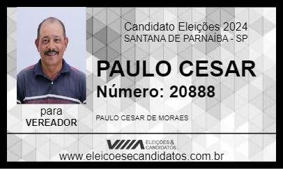 Candidato PAULO CESAR 2024 - SANTANA DE PARNAÍBA - Eleições