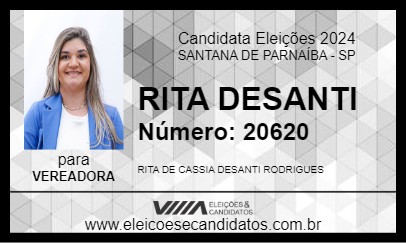 Candidato RITA DESANTI 2024 - SANTANA DE PARNAÍBA - Eleições