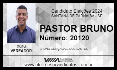 Candidato BRUNO GONÇALVES 2024 - SANTANA DE PARNAÍBA - Eleições