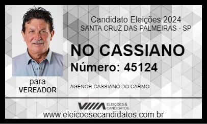 Candidato NO CASSIANO 2024 - SANTA CRUZ DAS PALMEIRAS - Eleições