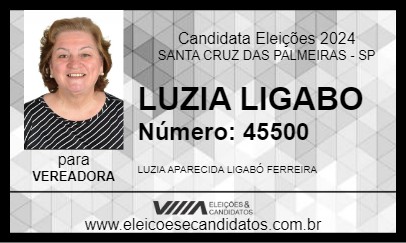 Candidato LUZIA LIGABO 2024 - SANTA CRUZ DAS PALMEIRAS - Eleições