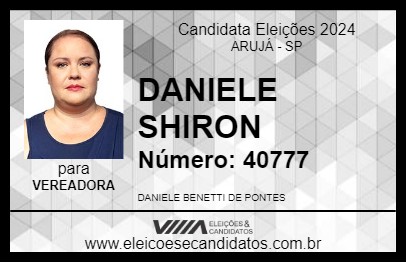 Candidato DANIELE SHIRON 2024 - ARUJÁ - Eleições