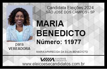 Candidato MARIA BENEDICTO 2024 - SÃO JOSÉ DOS CAMPOS - Eleições